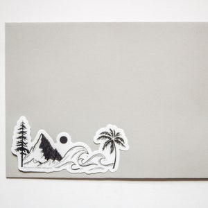 Seas and Summits Sticker Black