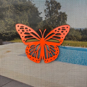 Monarch Butterfly - Screen Door Magnet (Inside-Out Set) - Magnetic Screen Door Saver - Magnets - Can also be used as 2 fridge magnets