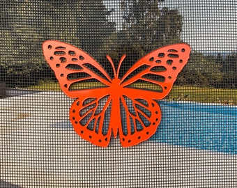 Monarch Butterfly - Screen Door Magnet (Inside-Out Set) - Magnetic Screen Door Saver - Magnets - Can also be used as 2 fridge magnets