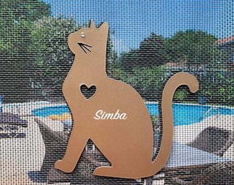 CAT - Screen Door Magnet (Inside-Out Set)- Magnetic Screen Door Saver - Screen Door Saver - Can also be used as 2 fridge magnets