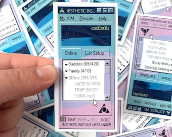 AESTHETIC Instant Messenger Sticker // AIM Buddy List Sticker // 2000s Nostalgia // AOL Instant Messenger