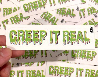 Creep It Real Sticker // Creepy Cute Sticker // Spooky Vinyl Sticker // Goth Sticker