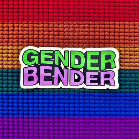 Gender Bender Sticker // Genderqueer Pride Sticker // Non Etsy