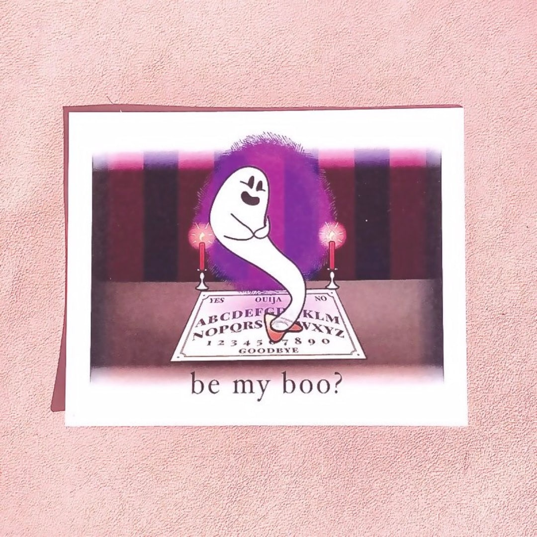 Be My Boo Greeting Card // Ghost Love Card // Ghost Greeting Card ...