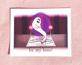 Be My Boo Greeting Card // Ghost Lovers // Spooky Anniversary Card