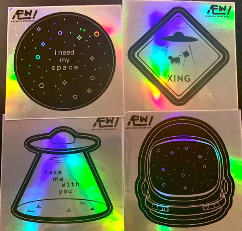 I Need Space Sticker Pack  Holographic Vinyl Sticker Pack  Space Sticker Pack