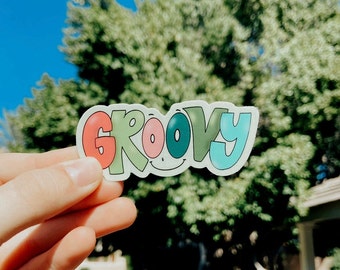Groovy Sticker, Groovy, Vinyl Sticker, Water Bottle Stickers, Hydroflask Stickers, Decals