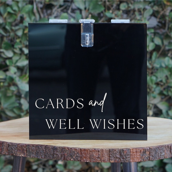 Cards and Well Wishes  Box Customized Wedding Acrylic Card Box with Lock and Key | HIGH QUALITY| Money Box | Wedding Card Box | Wishing Well