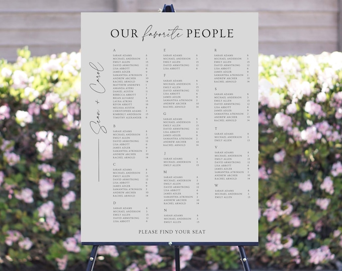 Bespoke Illustrated Table Plan - Custom Relationship Timeline Seating ...