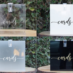 Wedding Acrylic Card Box with Lock and Key | HIGH QUALITY | Wedding Money Box | Wedding Card Holder | Wedding Card Box | Customizable