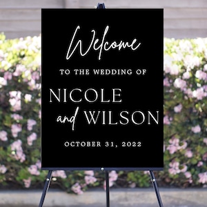 Wedding Welcome Sign Acrylic | Acrylic Sign | Welcome to our wedding sign | Modern Wedding Sign | Event Sign | Bridal Shower Sign