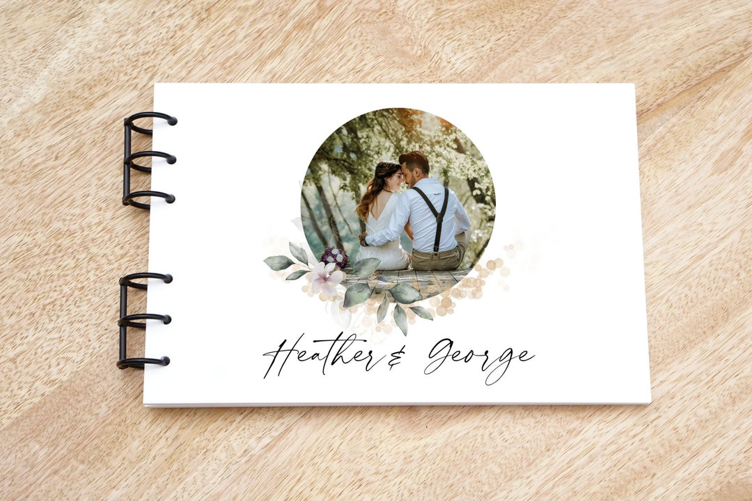 Custom Photo Wedding Guest Book Custom Wedding Signature Book High