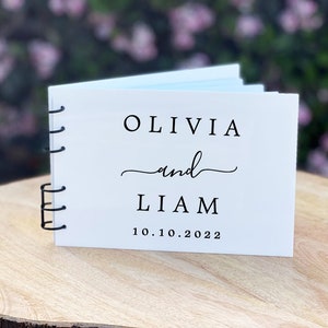 Personalized Wedding Guest Book Acrylic Custom Wedding Signature Book High Quality Acrylic Wedding Guestbook image 3