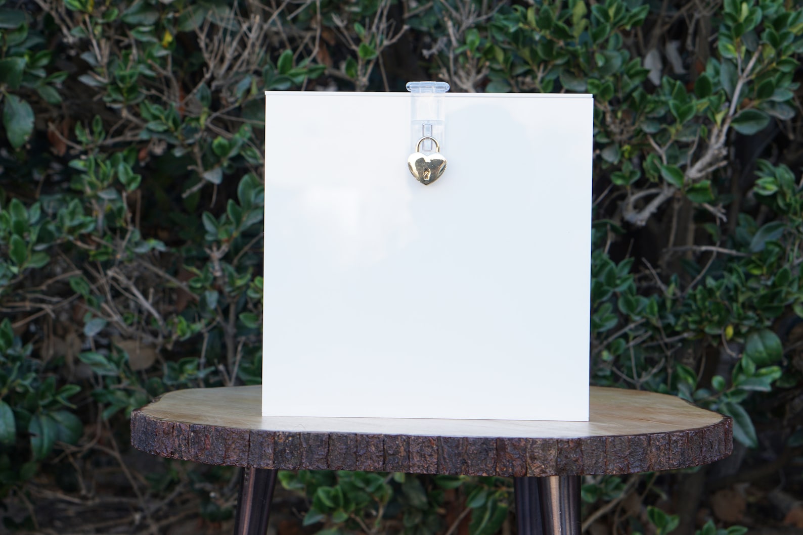 White Acrylic Card Box With Lock and Key HIGH QUALITY Etsy