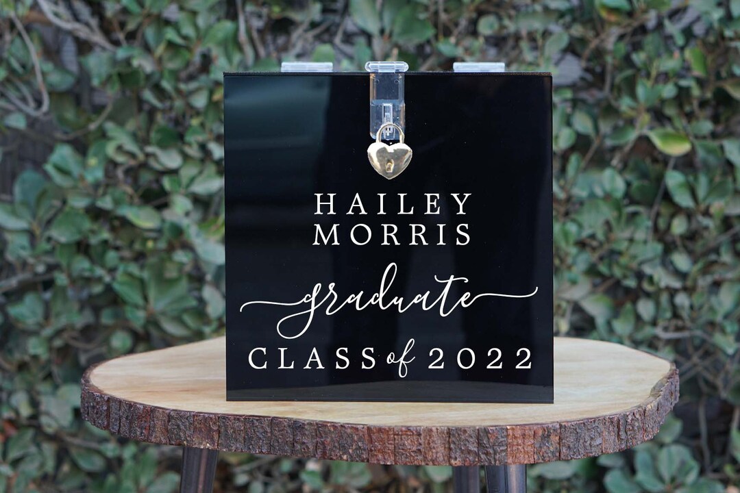 Grad Locker Box Graduation Card Box With Lock and Key | HIGH QUALITY | Graduation Money ...