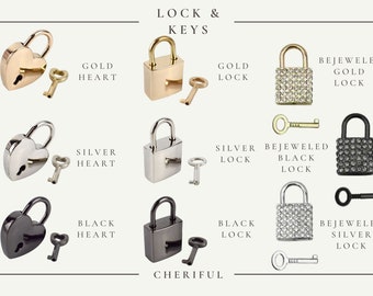 High Quality Lock & Key | Heart Shaped Lock and Key | Bejeweled Lock and Key | Wedding Card Box Lock | Diary Lock | Lock and Key Jewelry