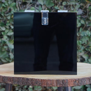 Black Acrylic Card Box with Lock and Key | HIGH QUALITY | Wedding Money Box | Wedding Card Holder | Wedding Card Box