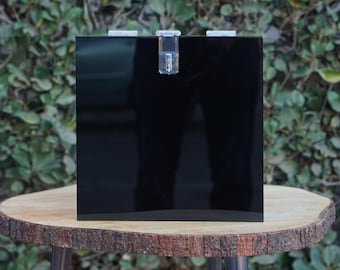 Black Acrylic Card Box with Lock and Key | HIGH QUALITY | Wedding Money Box | Wedding Card Holder | Wedding Card Box