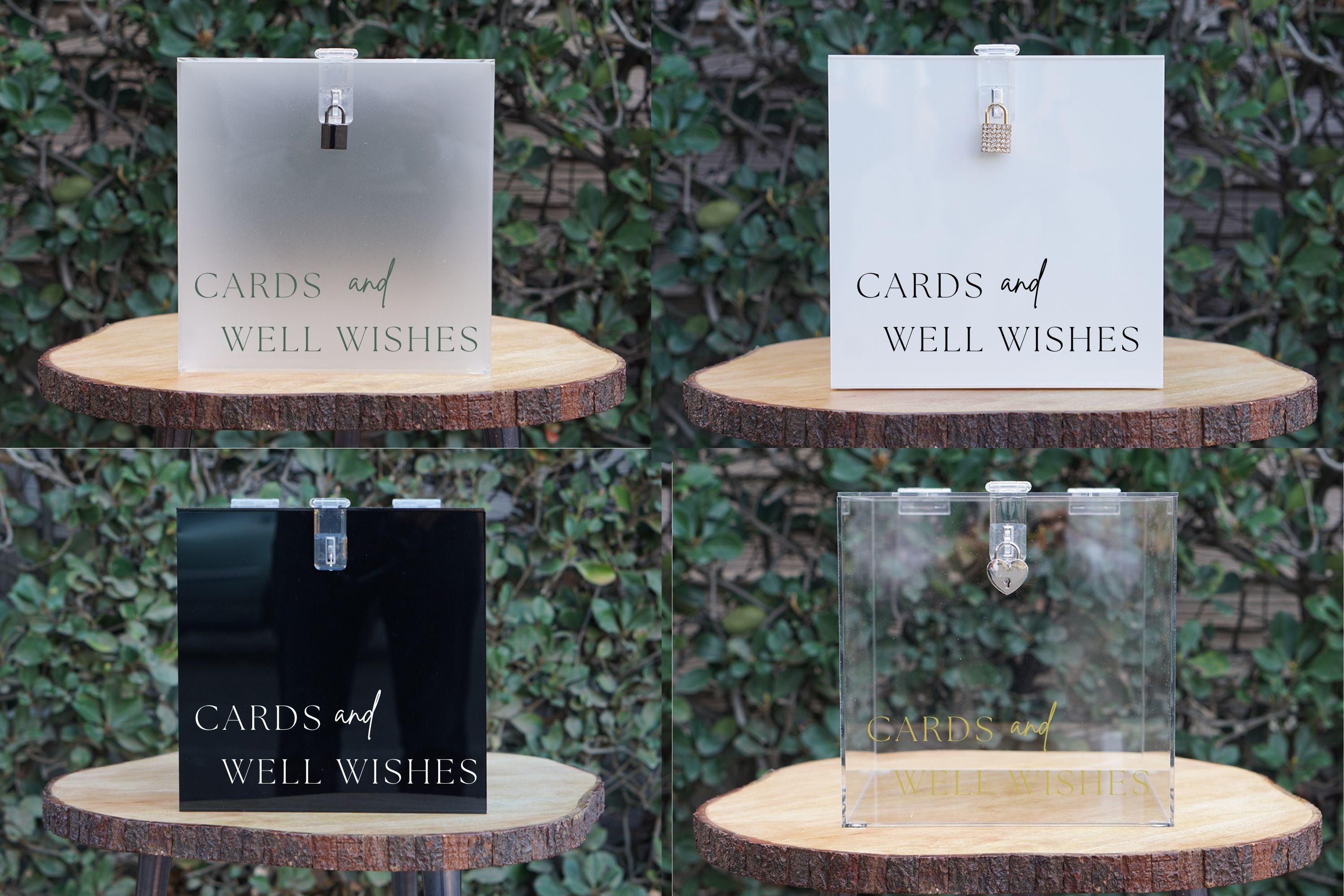 Cards and Well Wishes Box Customized Wedding Acrylic Card Box Etsy — free download