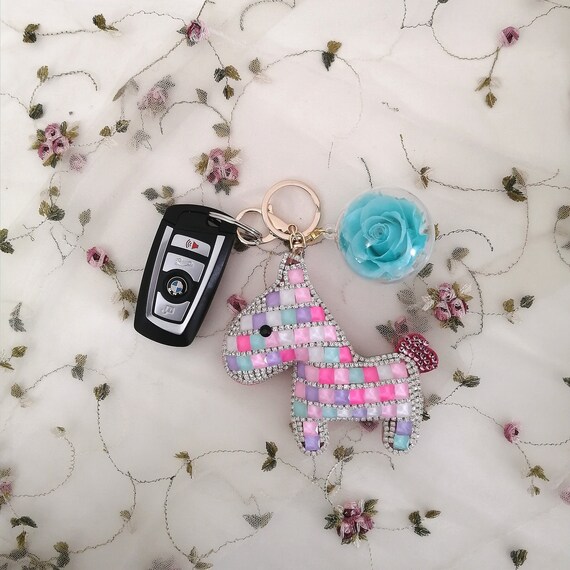 FULL BLING PONY BAG CHARM SILVER W/BLUE & YELLOW FULL BLING PONY BAG CHARM SILVER W/BLUE & YELLOW