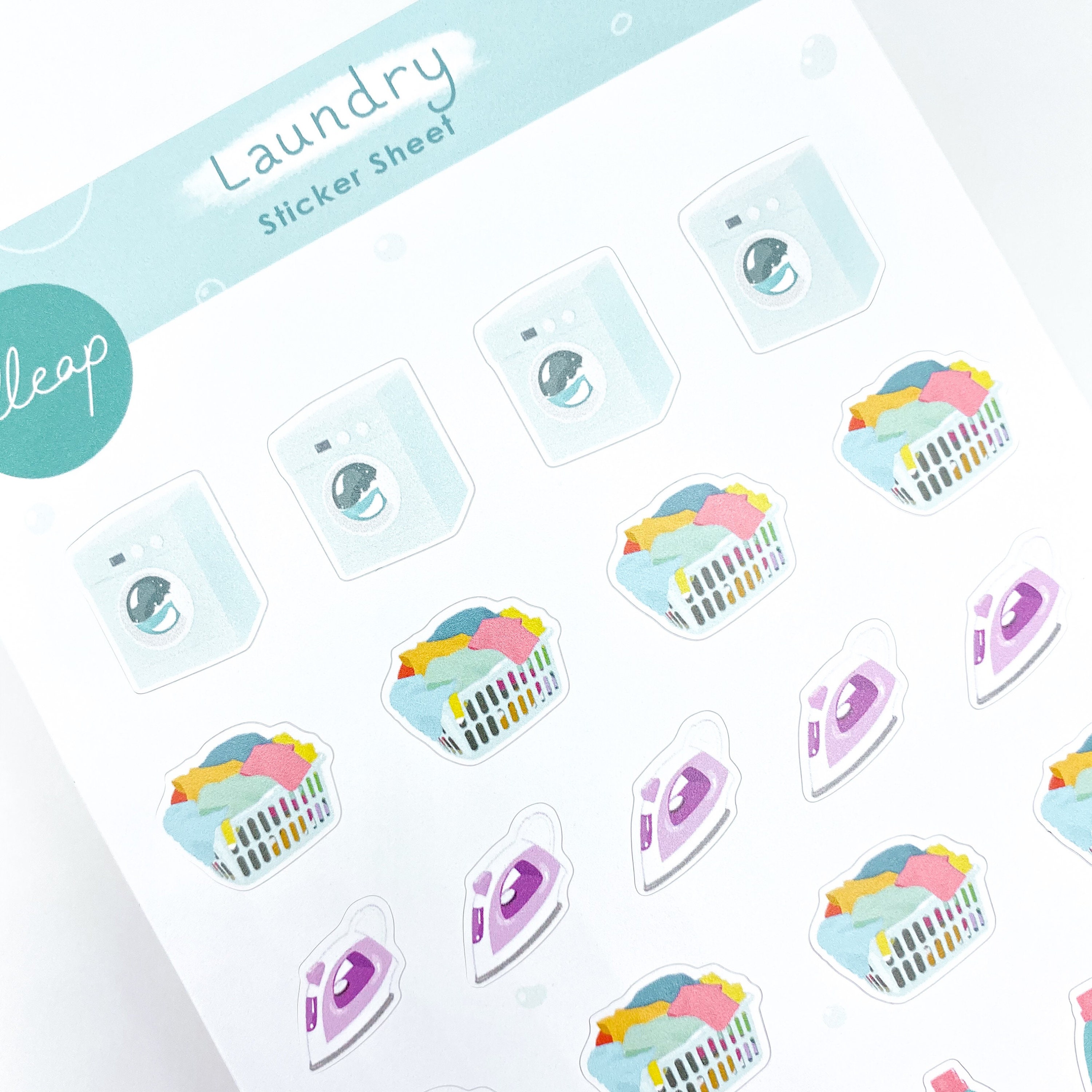 Laundry Sticker Sheet Planner Stickers Cute Laundry | Etsy