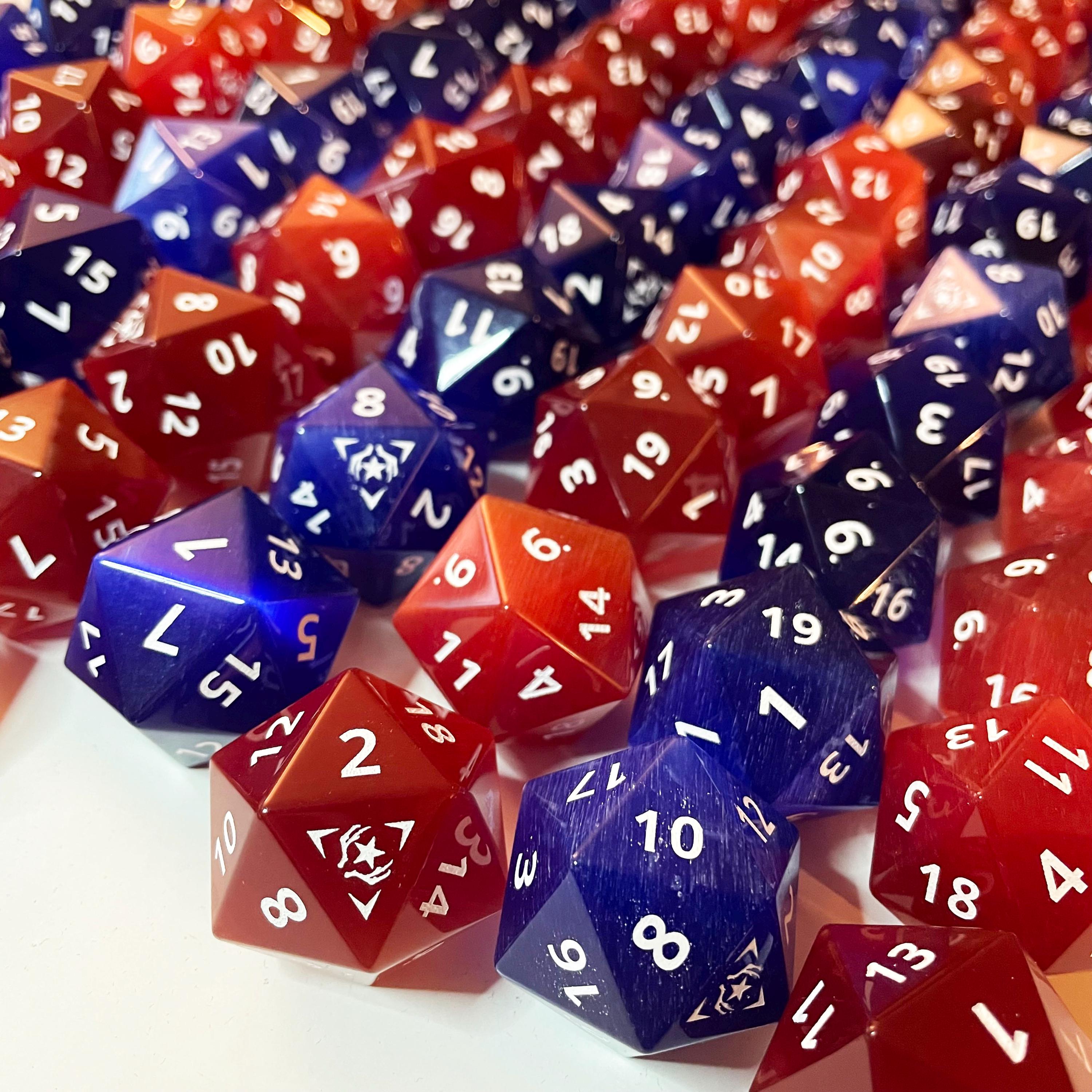 Disco Elysium - Set di dadi con pietre preziose icosaedriche