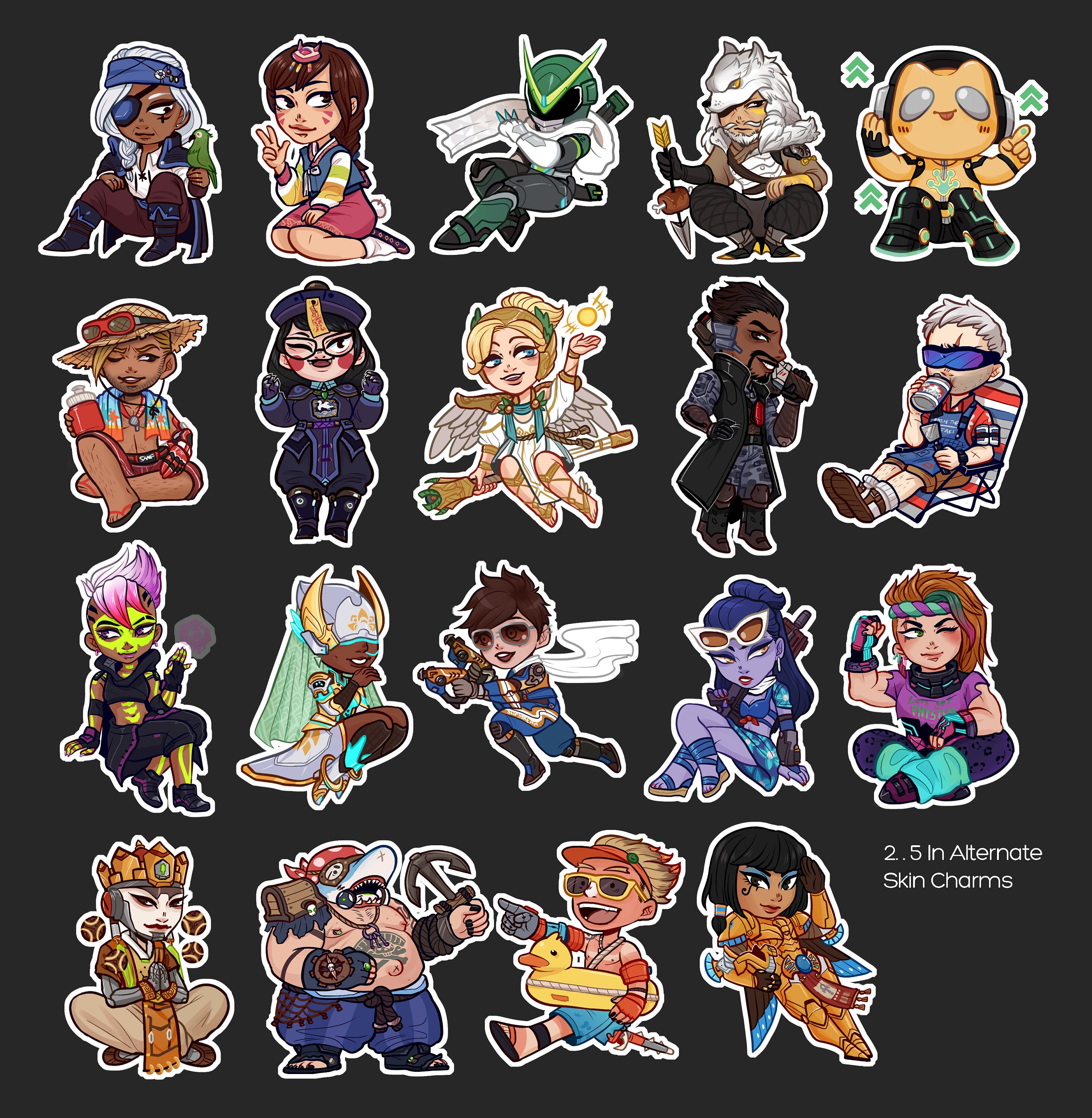 Overwatch Alt Skin Charms