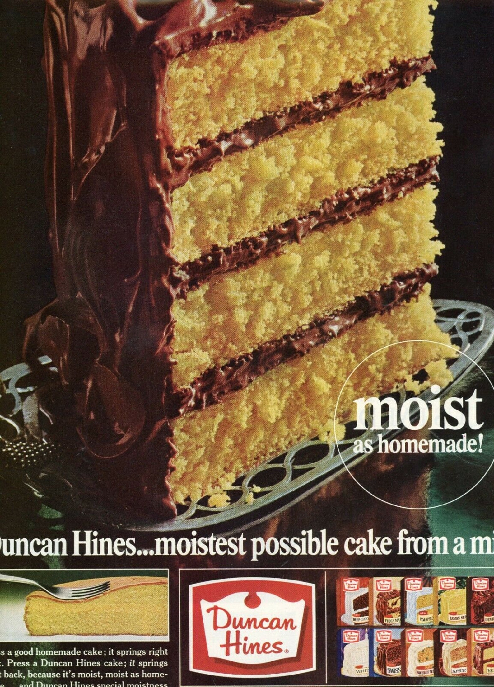 Vintage Ad Print Duncan Hines Cake Mixes 19659.25 x 12.25 Etsy