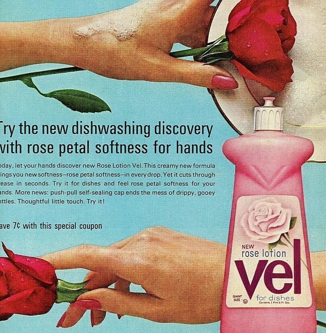 Vintage Ad Print Vel Dishwashing Soap. 19659.25 x 12.25 Etsy