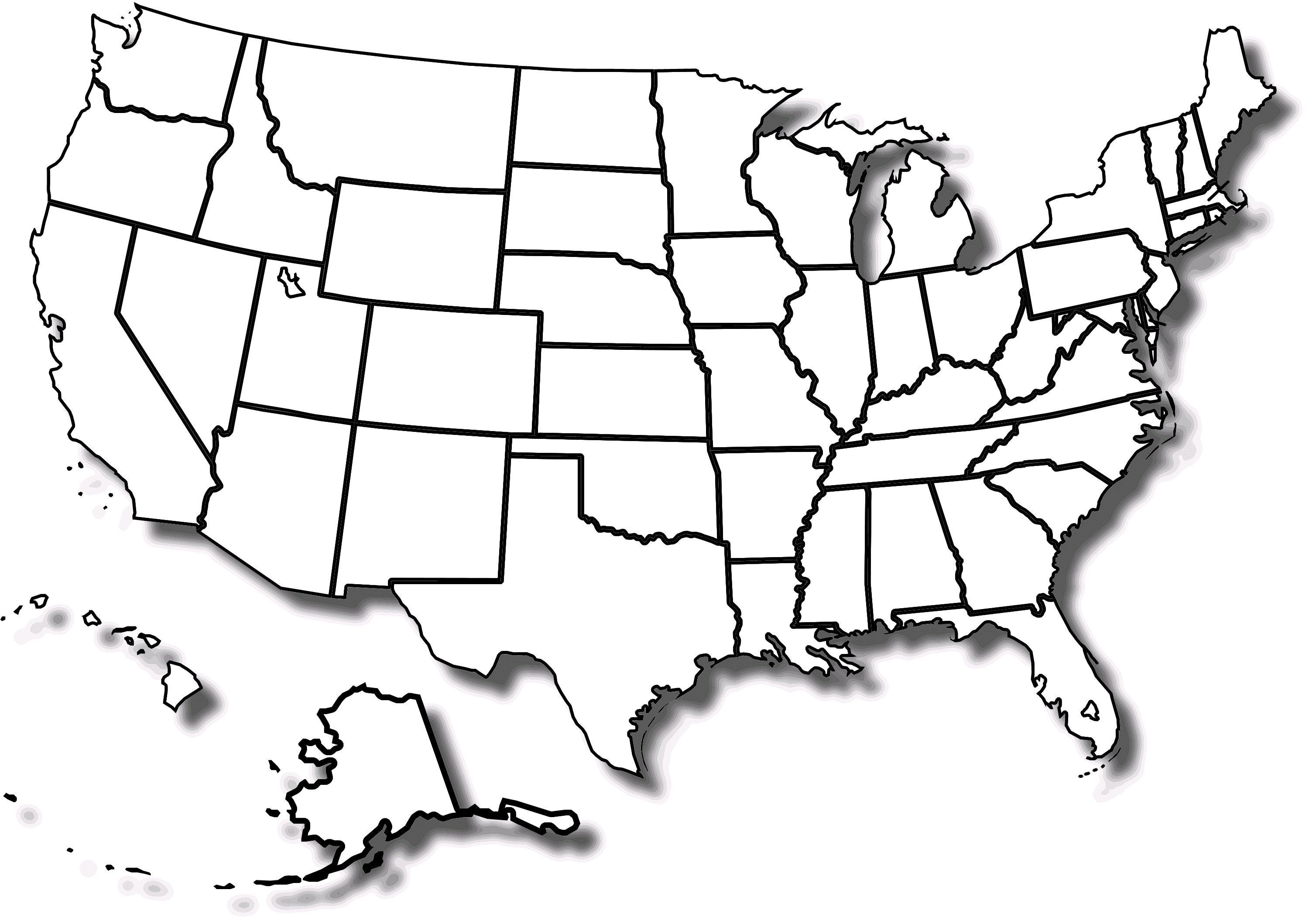 Blank United States Map Poster Picture Photo Banner States  Etsy Regarding United States Map Template Blank