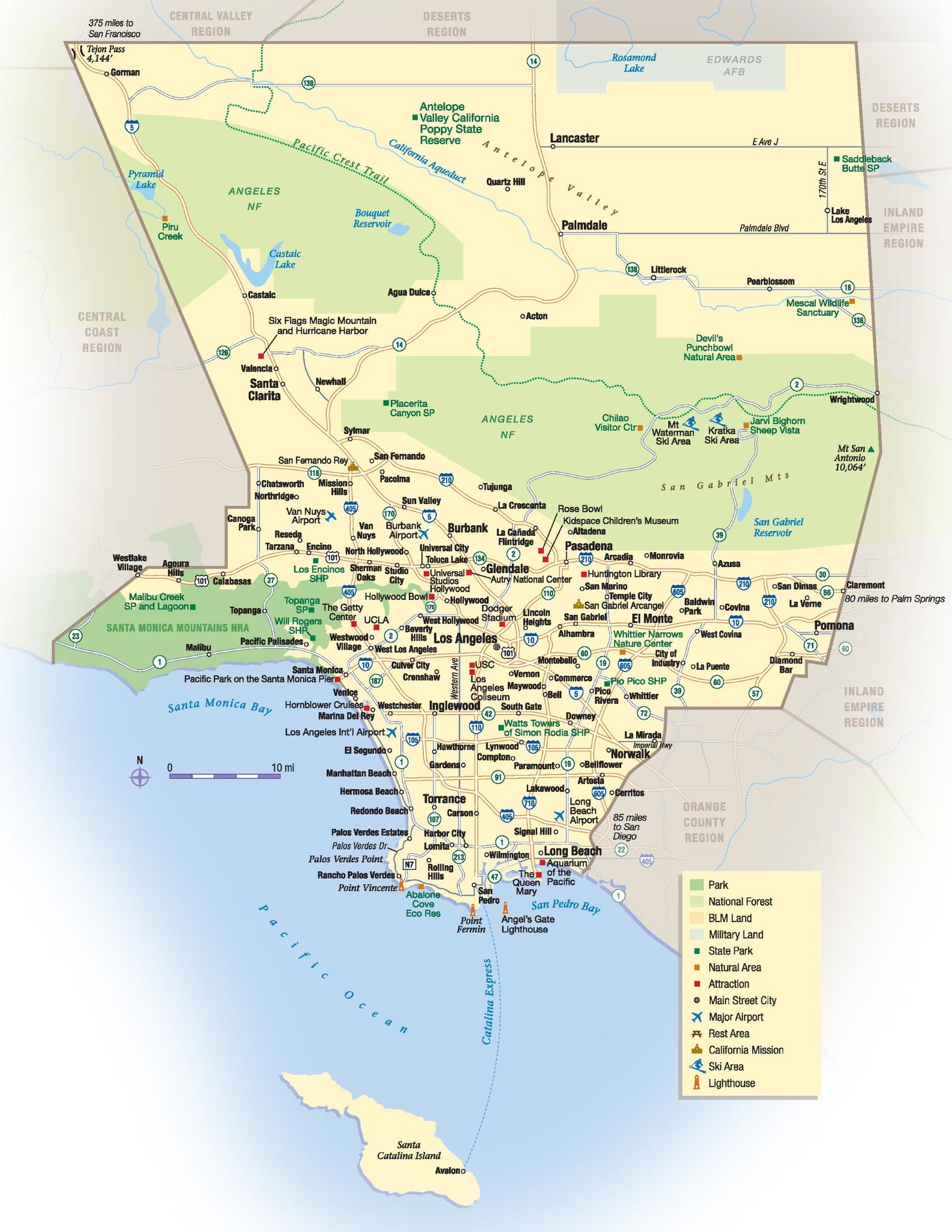 Southern California Road Map Poster Picture Photo Banner  Etsy