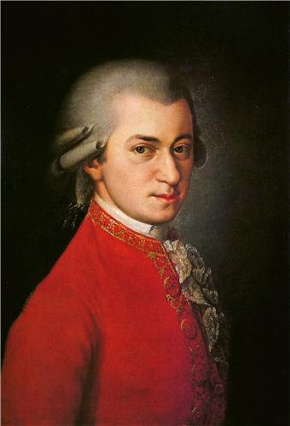 WOLFGANG AMADEUS MOZART Glossy Poster Picture Photo Piano - Etsy