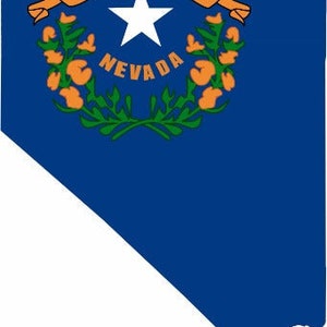 COOL FLAGGE KARTE Nevada Glossy Poster Bild Foto Las Vegas reno hoover