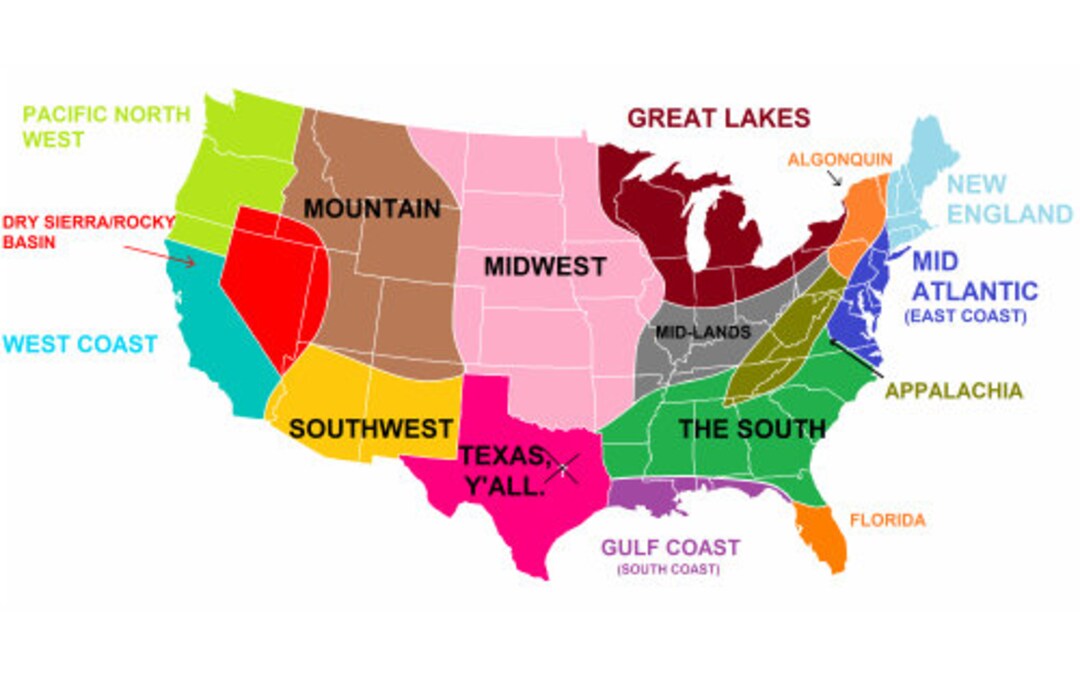 世界地図　アメリカ合衆国地図　2点 アメリカ合衆国の地図でニューヨークに指している小さなピンの