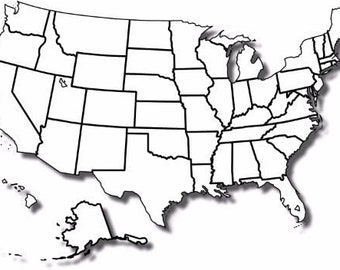 BLANK UNITED STATES Map Poster Picture Photo Banner States Etsy Il 340x270.4063932580 Swri 
