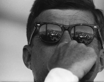 JOHN F KENNEDY SUNGLASSES Glossy Poster Picture Photo Print jfk old cool