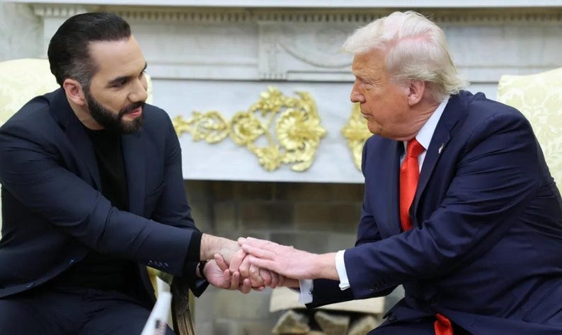Nayib Bukele Donald Trump Handshake 2025 Poster Picture Photo Print ...