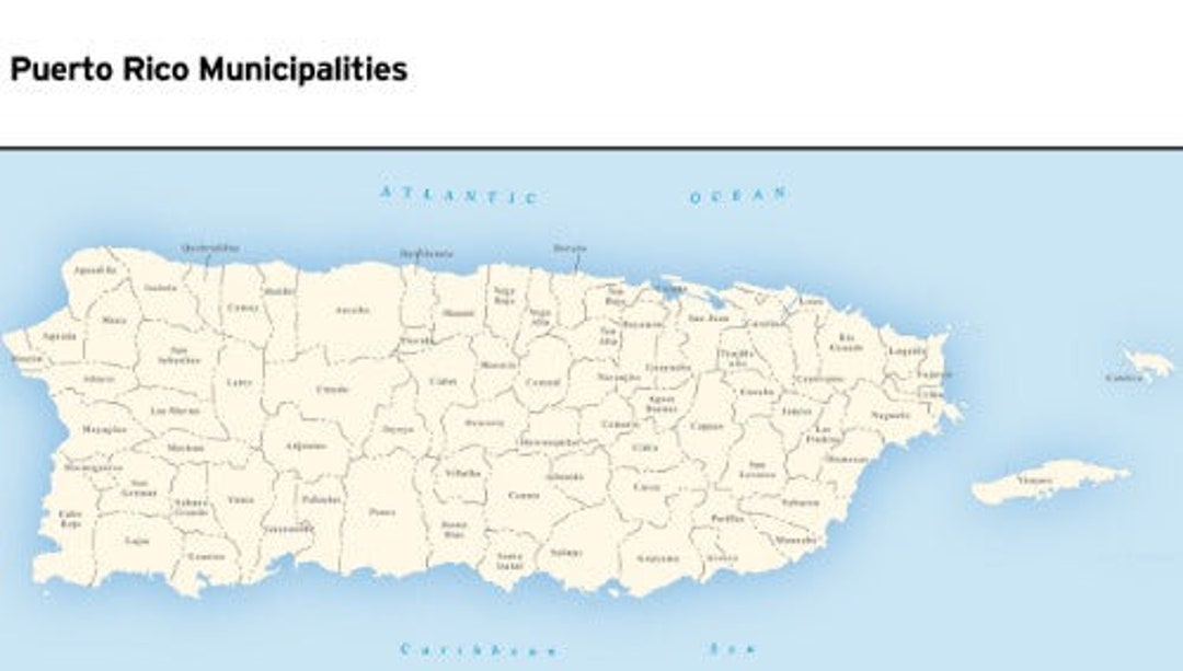 PUERTO RICO ROAD Map Glossy Poster Picture Banner Print Photo Island Pr Etsy