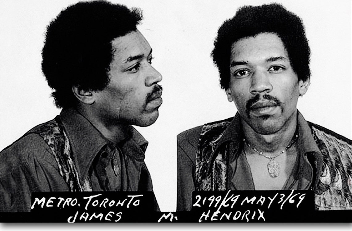 Jimi Hendrix Mug Shot Glossy Poster Picture Photo Mugshot - Etsy