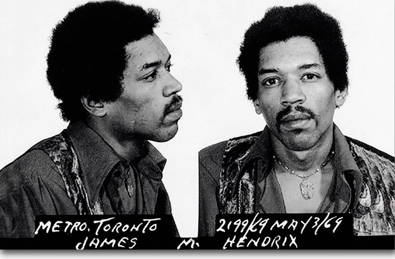 Jimi Hendrix Mug Shot Glossy Poster Picture Photo Mugshot image 1