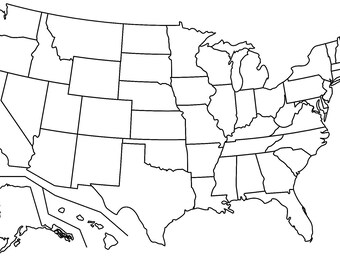 blank us map etsy