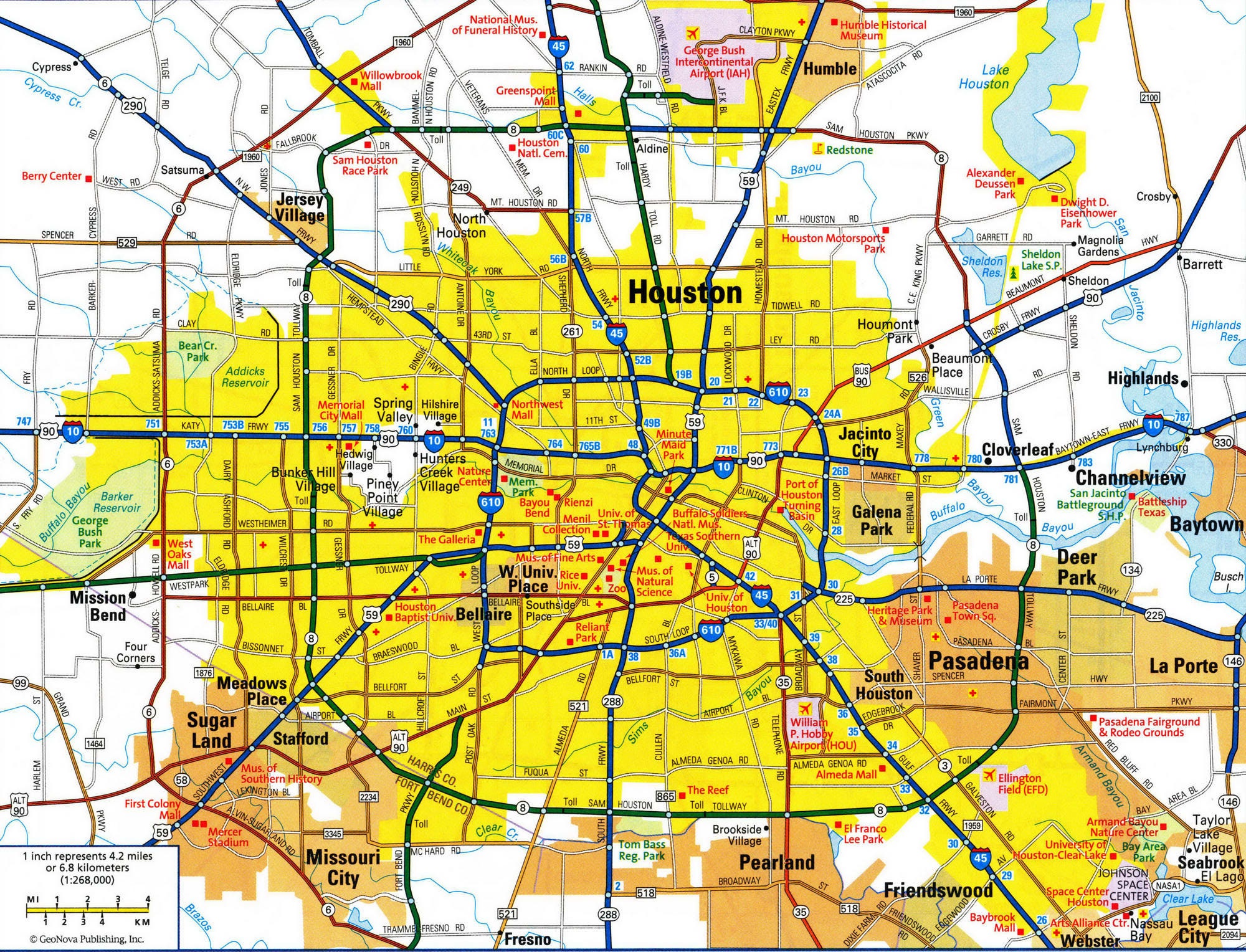 Printable Houston Map - Printable Templates