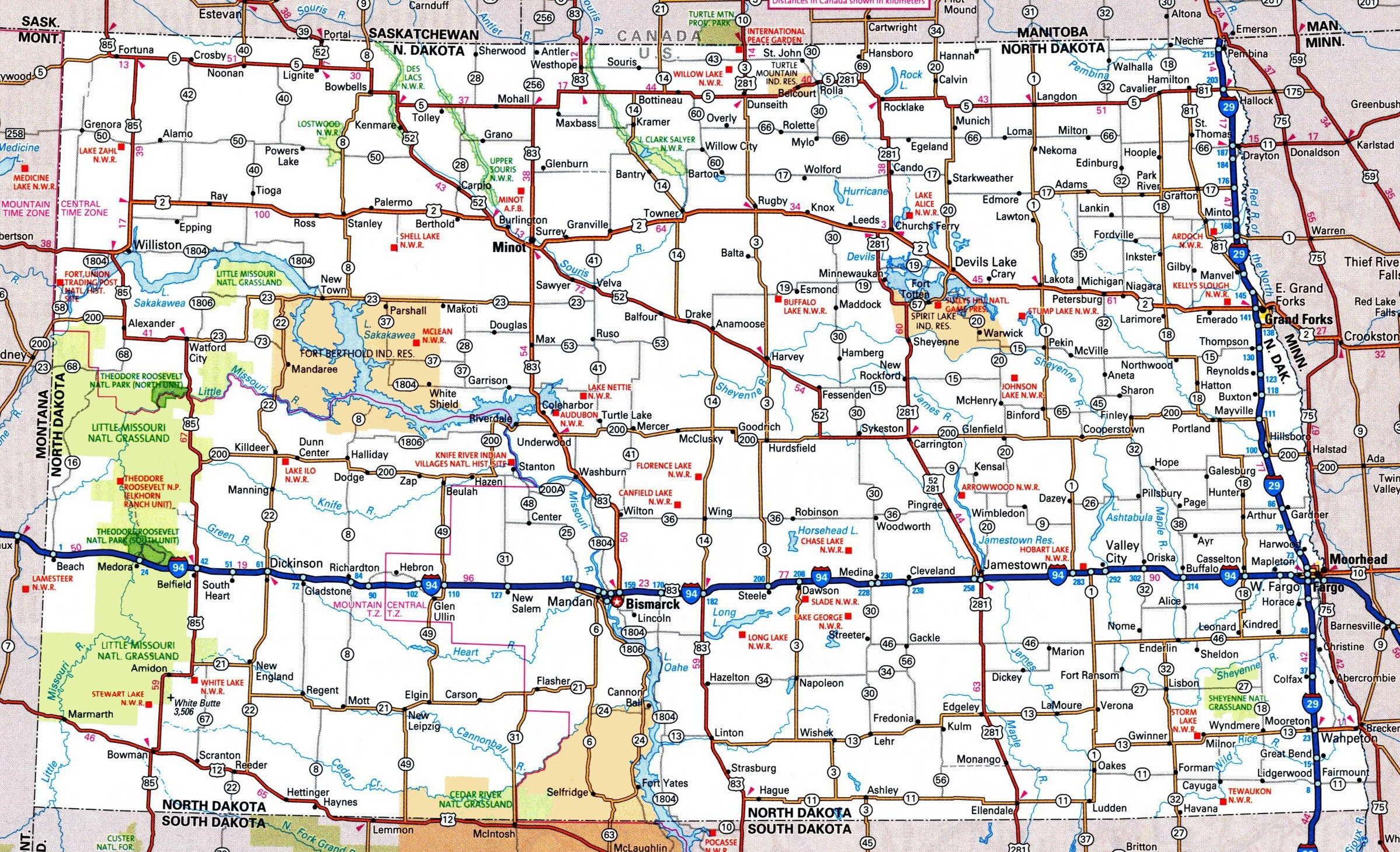 Nd Map With Cities North Dakota State Road Map Glossy Poster Picture Photo Banner - Etsy  Australia