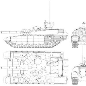 T90 Battle Tank Diagram Glossy Poster Picture Banner Blueprint Schematic Conversationprints