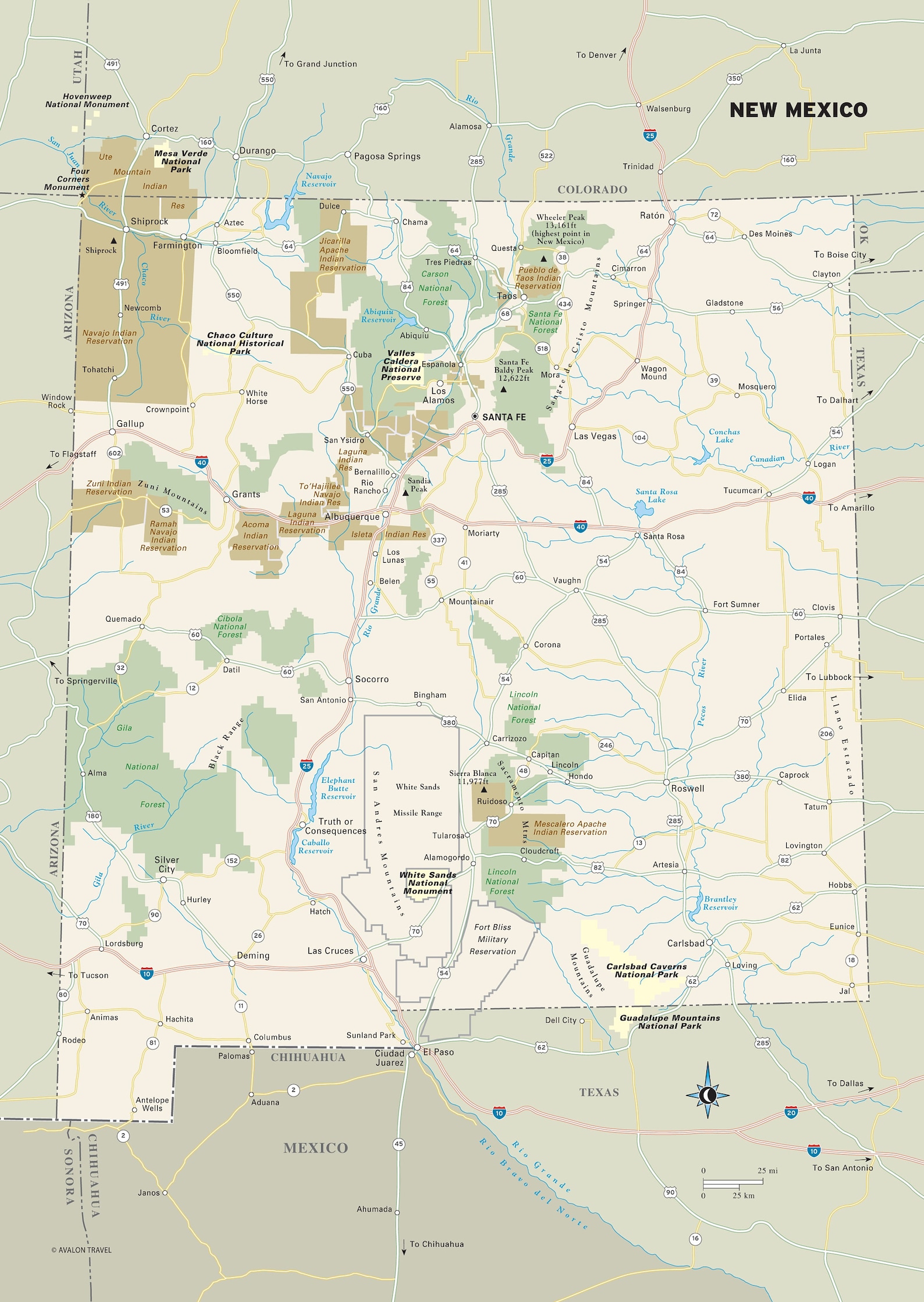 New Mexico State Road Map Glossy Poster Picture Photo Banner Etsy