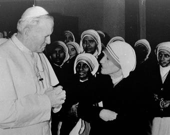Madre Teresa di Calcutta e papa Giovanni Paolo II - La Voce dell'Jonio
