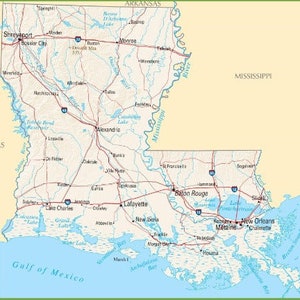 Louisiana Road Map 