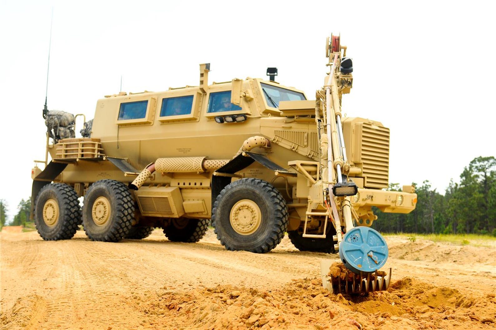 Buffalo Mine Protected Vehicle Wallpaper For Iphone