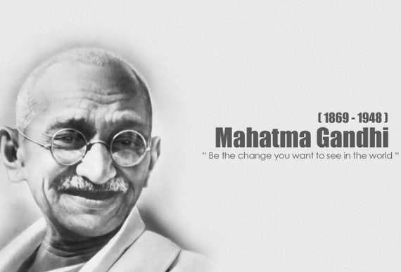 Be Change You Wish To See Quote Gandhi Garden Yard Flag 