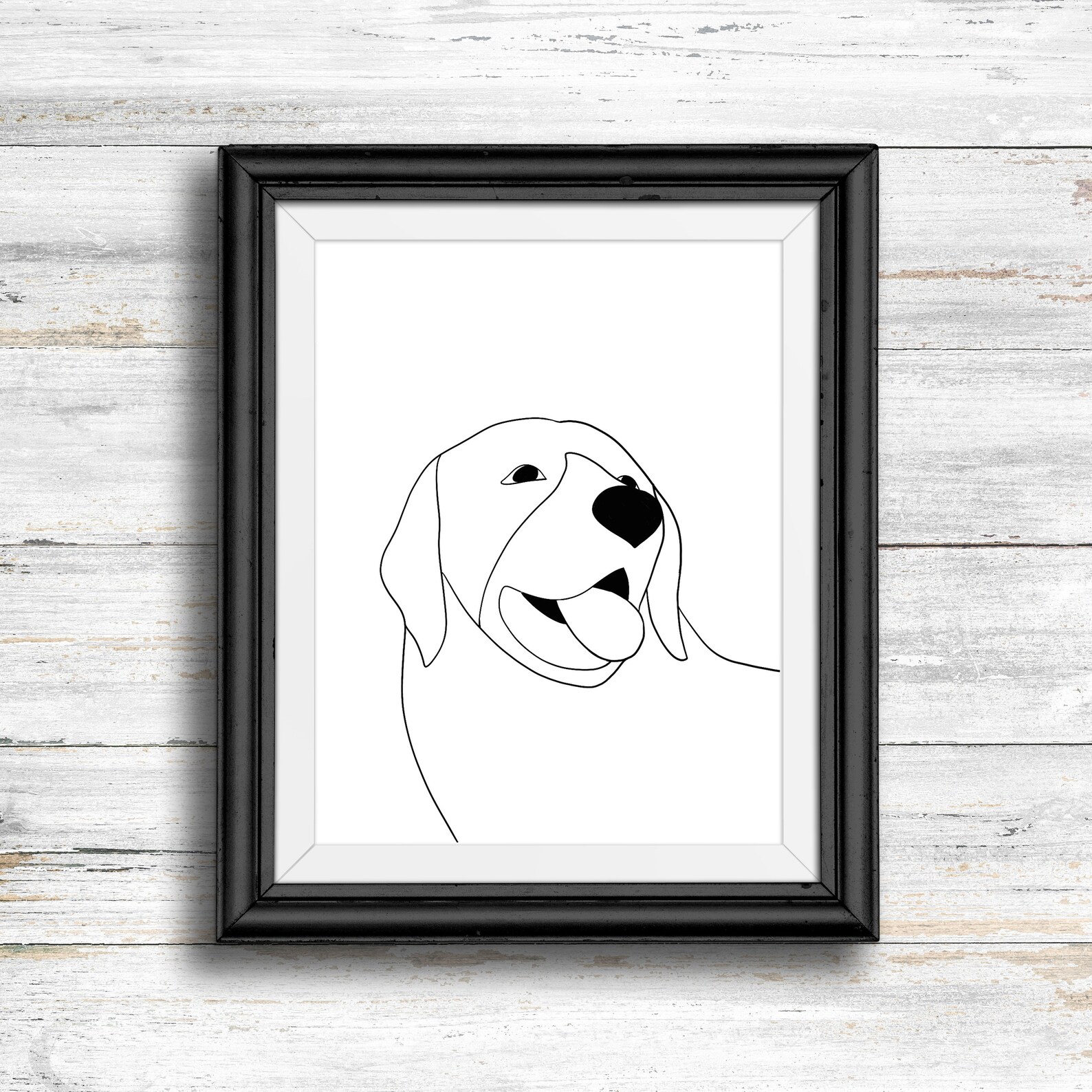 DOG WALL ART Golden Retriever Art Dog Line Art for Wall Etsy